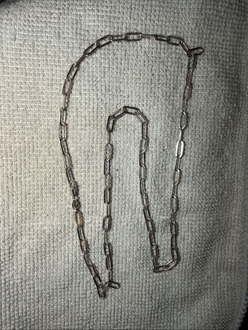 Silver Paperclip Chain Necklace - Women's Jewelry